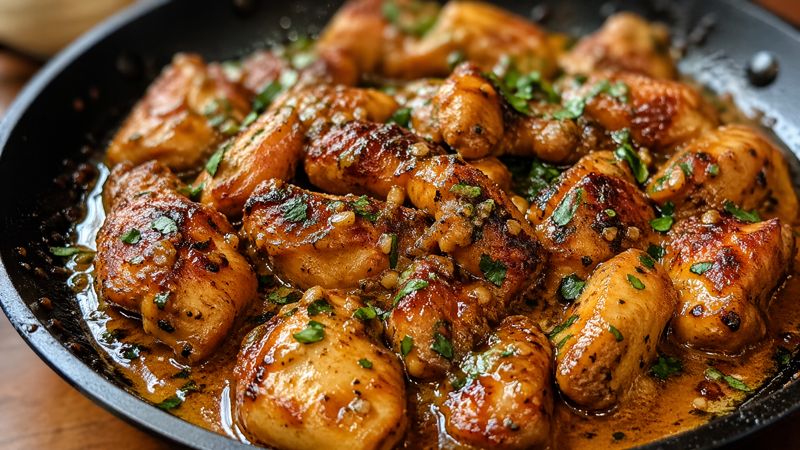 Smoky Honey Garlic Butter Chicken Restaurant Style Dish